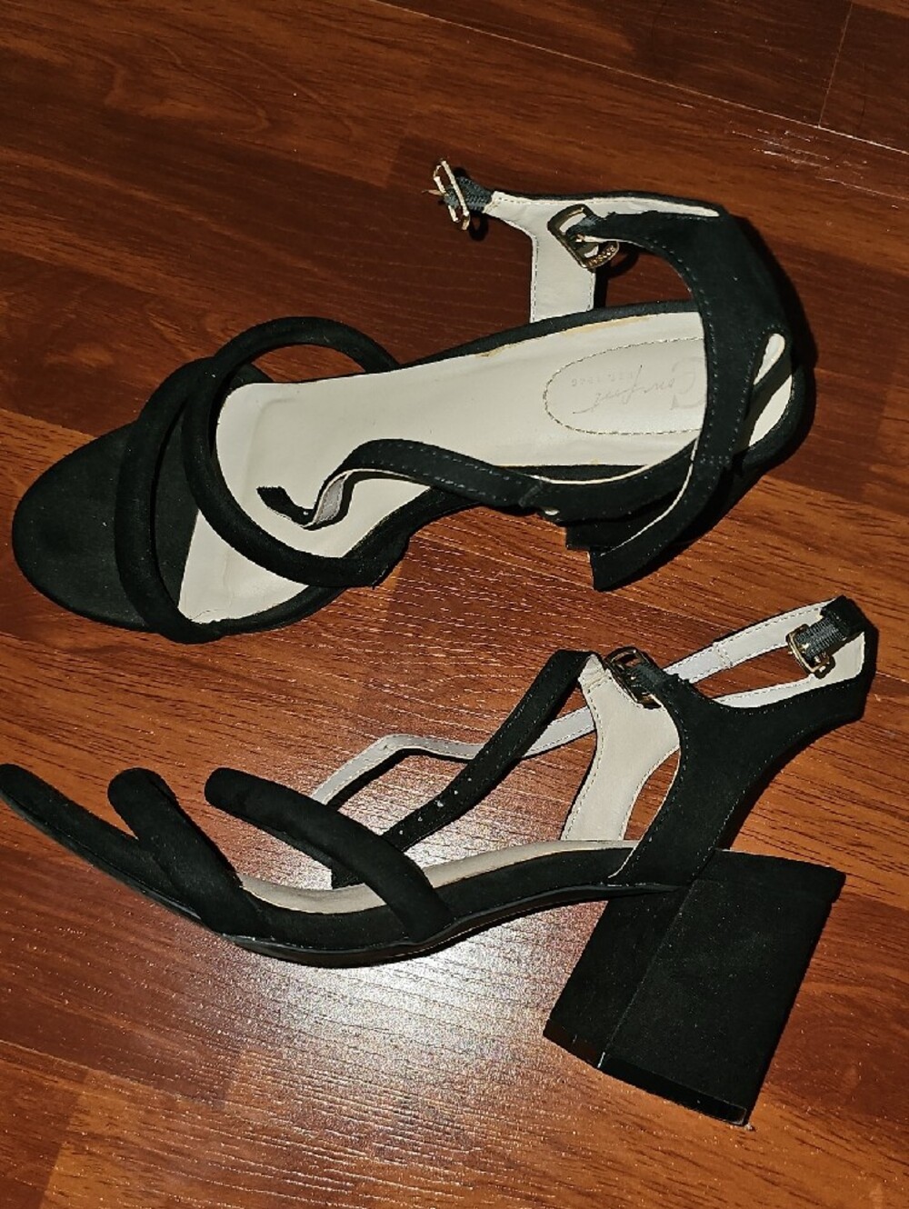 Black Block Heel Sandal